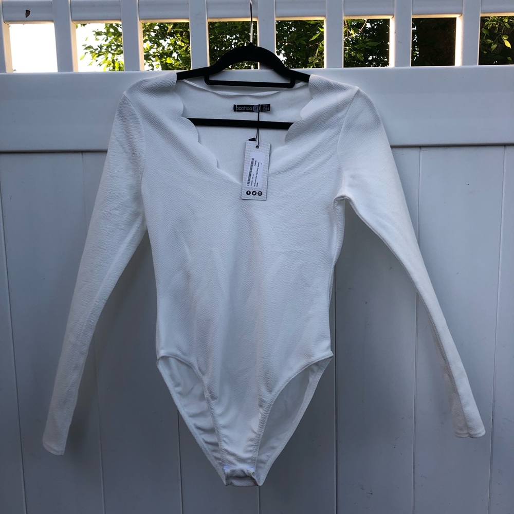Scalloped Long Sleeve Bodysuit